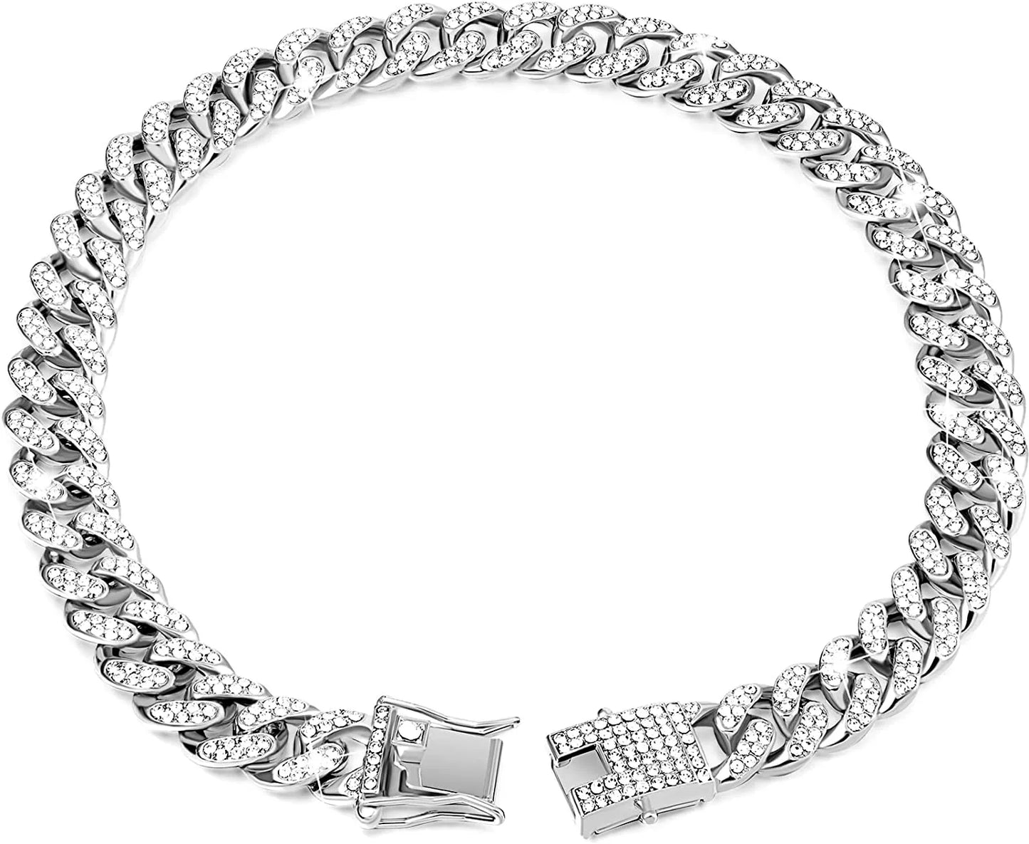 Luxury Diamond Dog and Cat Cuban Chain Collar