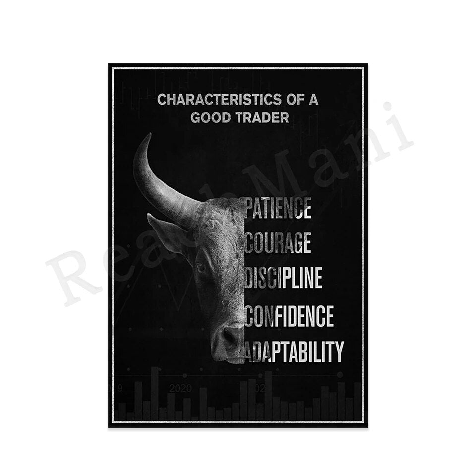 Characteristics Of A Good Trader Canvas Art