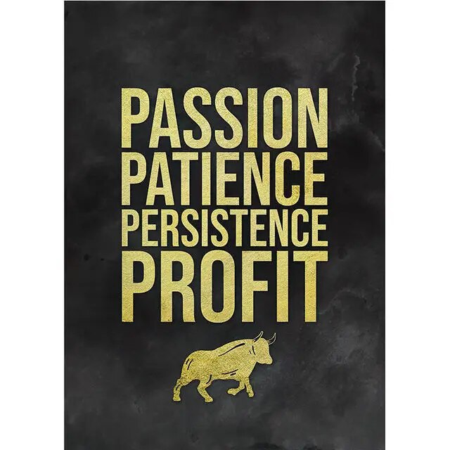 Motivational Stock Trading Canvas Wall Art