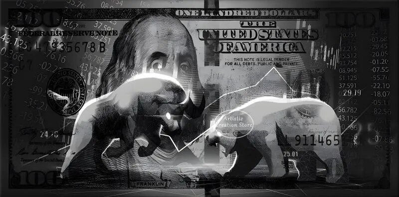 Wall Street Charging Bull Canvas