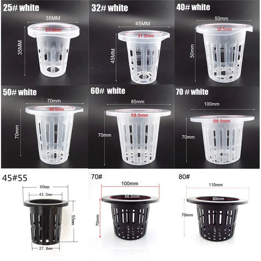 50pcs Hydroponic Soilless Mesh Net basket