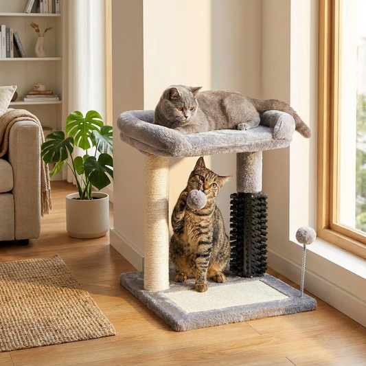 GBC lifestyle — small-4in1-cat-tree-tower-with-selfgrooming