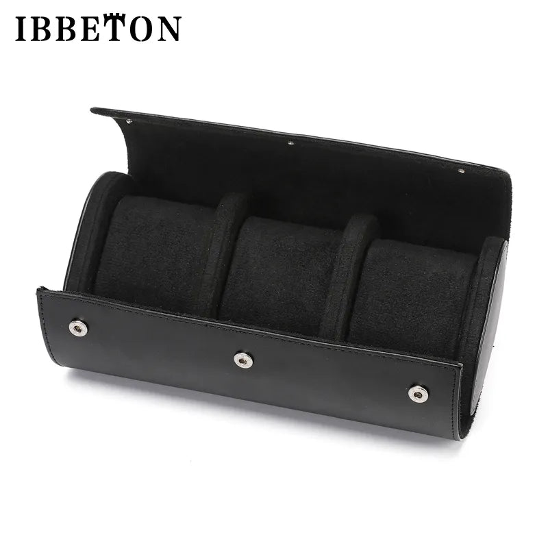 IBBETON Vintage Leather Watch Roll 