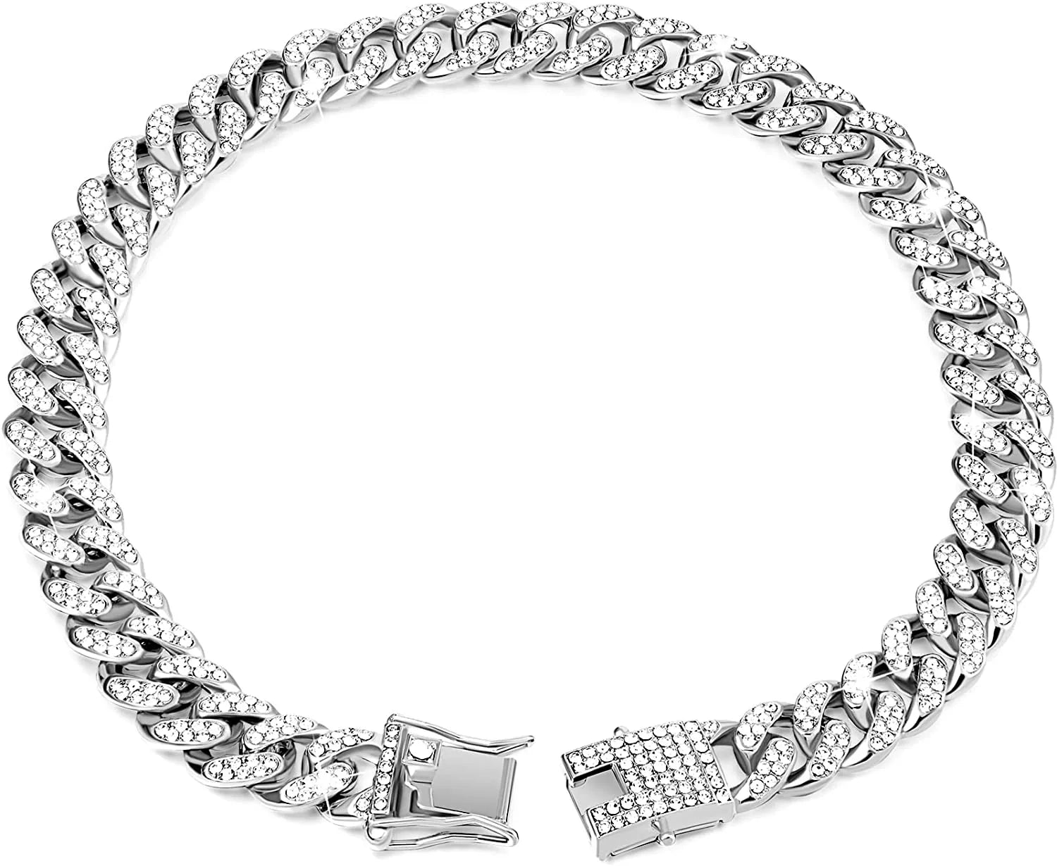 Luxury Diamond Dog and Cat Cuban Chain Collar