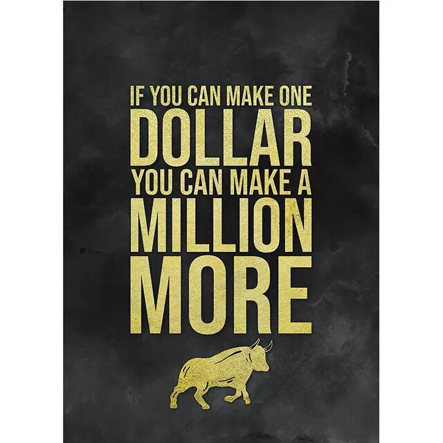 Motivational Stock Trading Canvas Wall Art