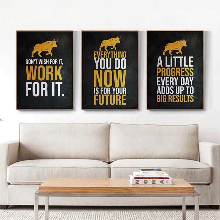 Motivational Stock Trading Canvas Wall Art