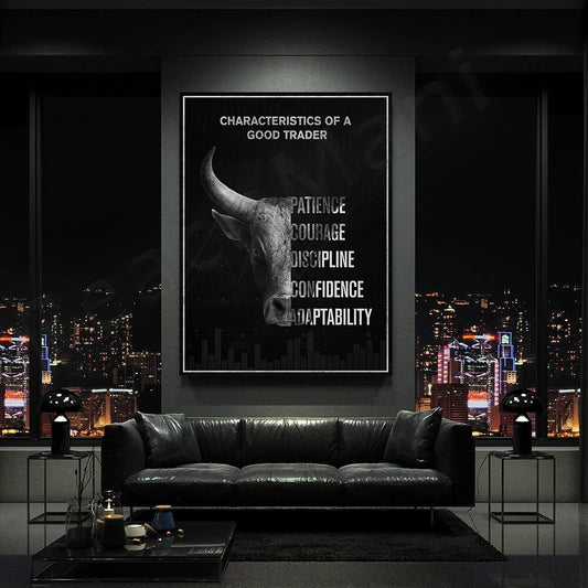Characteristics Of A Good Trader Canvas Art