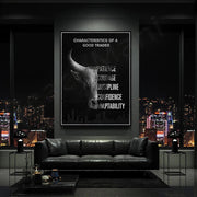 Characteristics Of A Good Trader Canvas Art