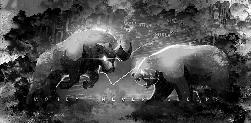 Wall Street Charging Bull Canvas
