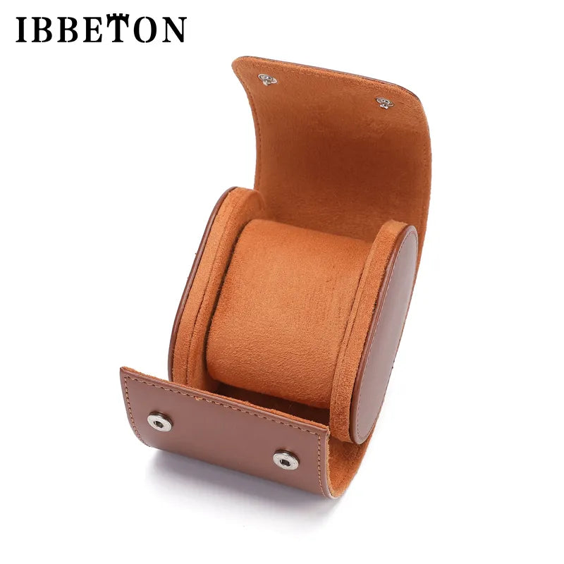 IBBETON Vintage Leather Watch Roll 