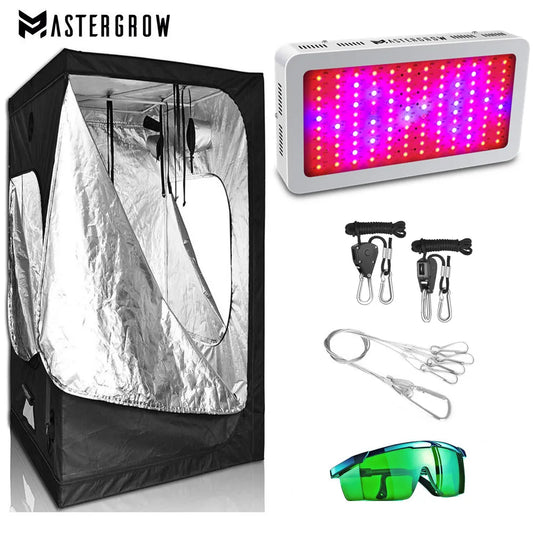 Grow Tent Room Complete Kit 1000W 2000W LED Grow Light+Multiple Size Grow Tent Combo Hydroponic Growing System for Indoor Plants