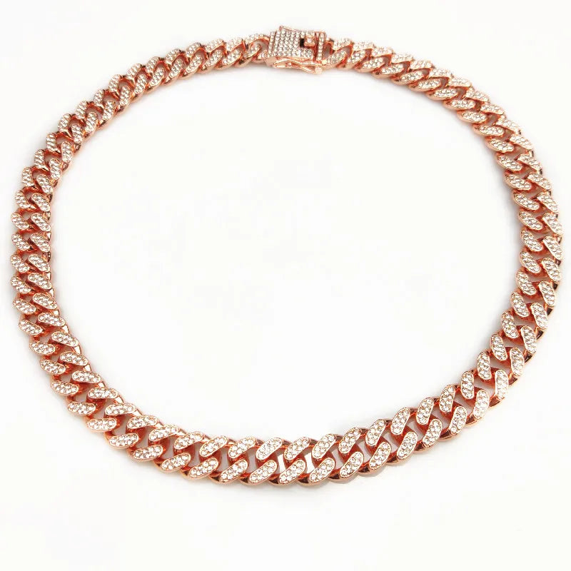 Luxury Diamond Dog and Cat Cuban Chain Collar