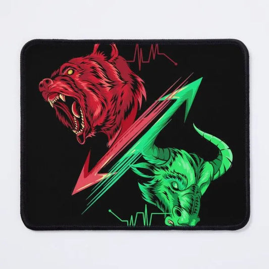 Bear Vs Bull Strategic Battle Mouse Pad 