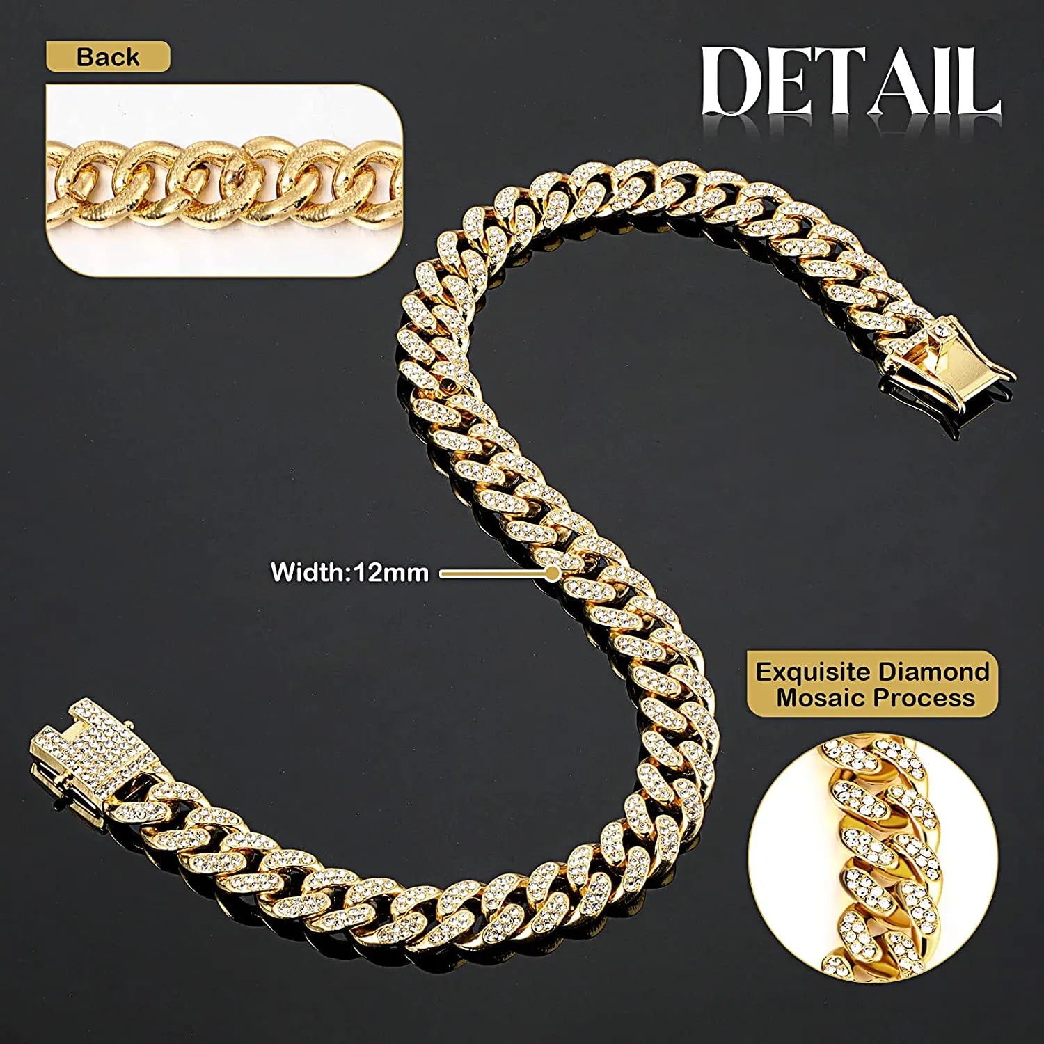 Luxury Diamond Dog and Cat Cuban Chain Collar