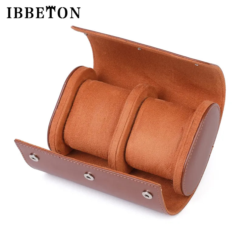 IBBETON Vintage Leather Watch Roll 