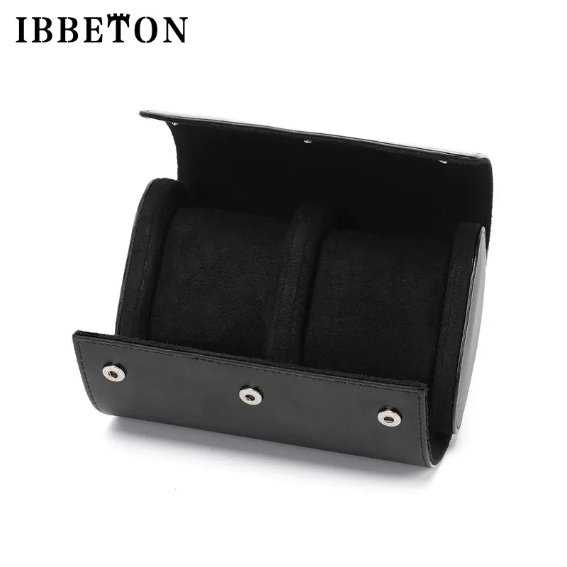 IBBETON Vintage Leather Watch Roll 