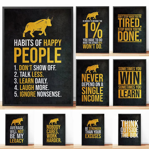 Motivational Stock Trading Canvas Wall Art