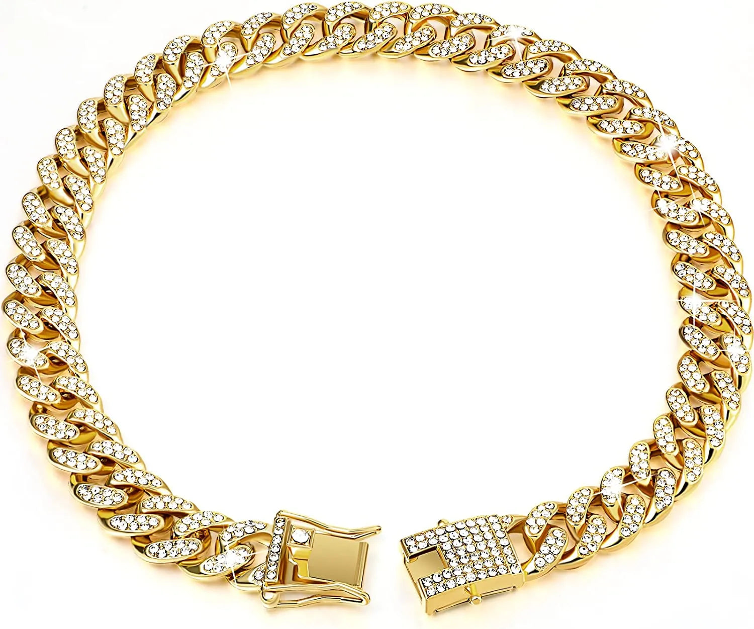 Luxury Diamond Dog and Cat Cuban Chain Collar
