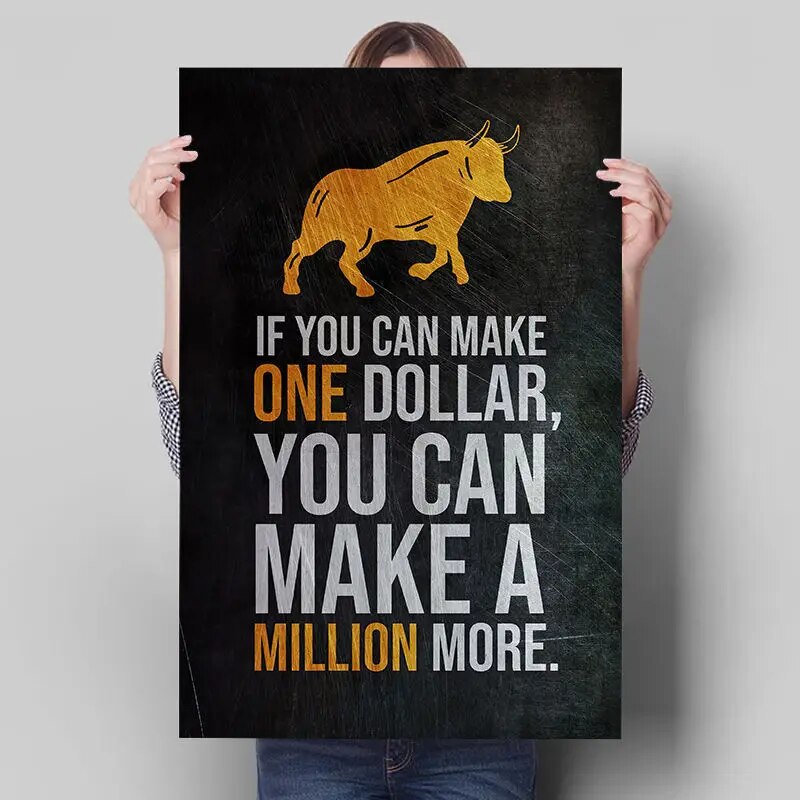 Motivational Stock Trading Canvas Wall Art