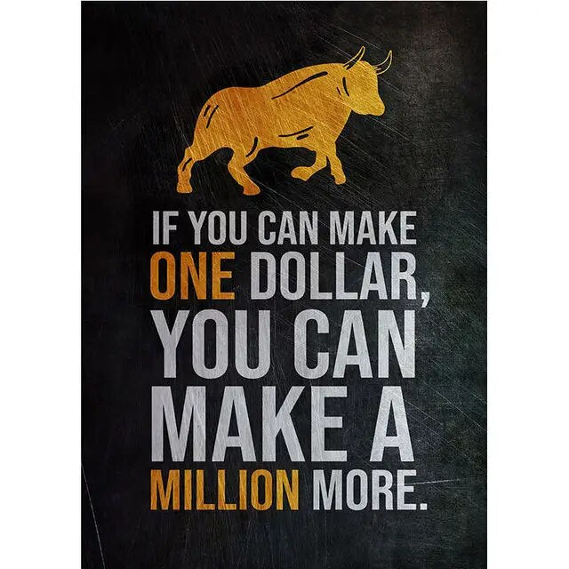 Motivational Stock Trading Canvas Wall Art